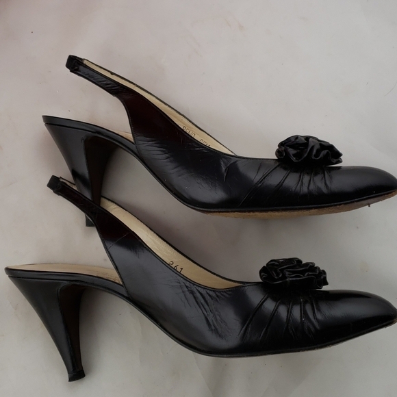 Ferragamo Rosina Ferragamo Schiavone Reno Sling Backs EUC In Box Black - Picture 13 of 15